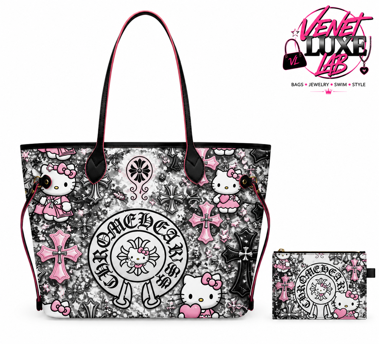 CH kitty tote + card holder